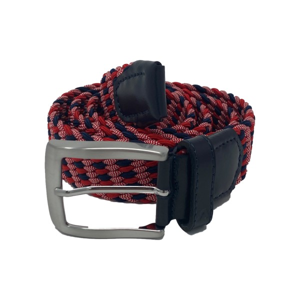 Alberto Multicolor Braided Gürtel Herren blau/rot
