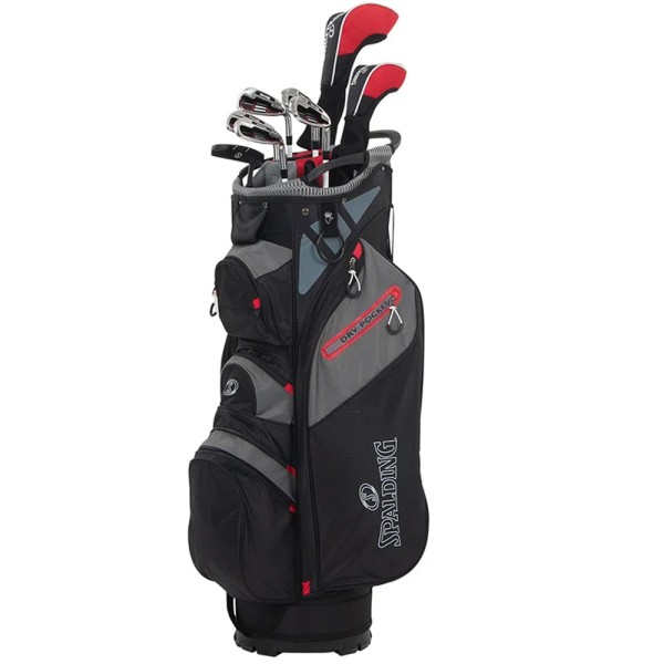 Spalding EXECUTIVE Komplettset Driver,5H,Eisen7-PW,SW,Putter,Cartbag Graphit Rechtshänder Regular Flex