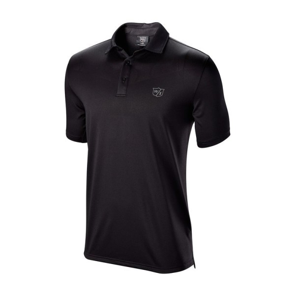 Wilson Jacquard Polo Herren schwarz