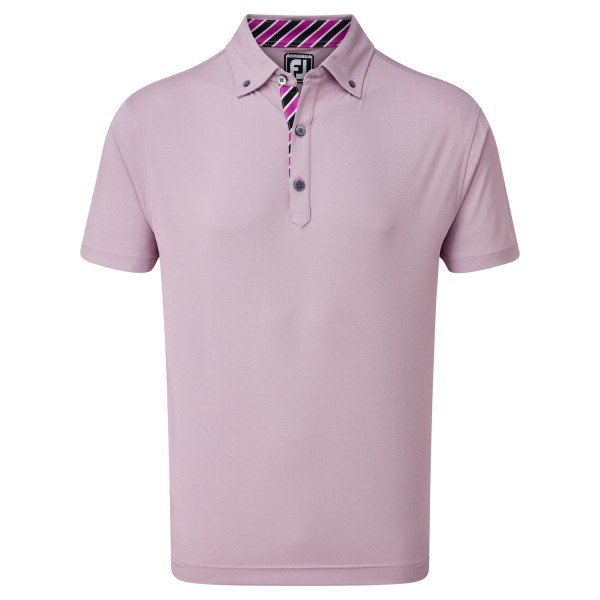 Footjoy Birdseye Stripe Polo Herren mulberry