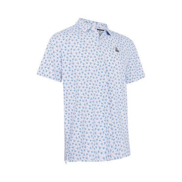 Original Penguin Micro Octopus Print Golf Polo Herren XL weiss