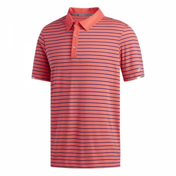 adidas Climachill Three Color Stripe Polo Herren rot/marine-blau