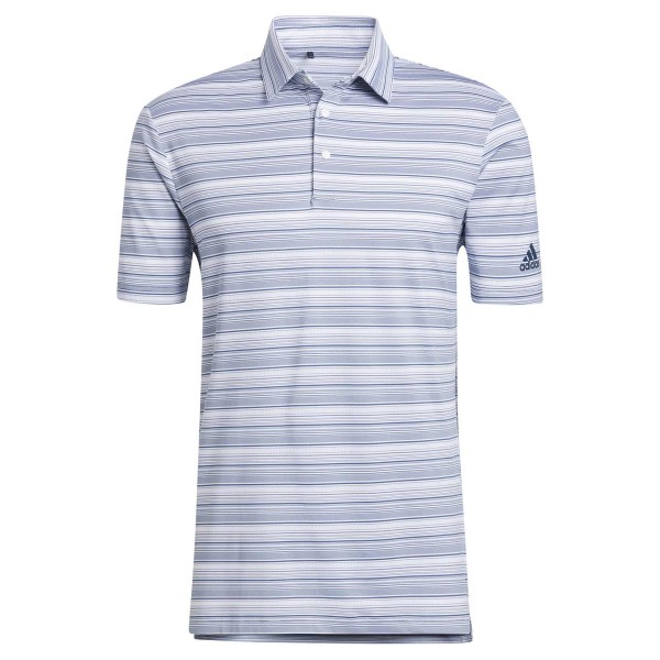 adidas Heather Snap Polo Herren navy/weiß