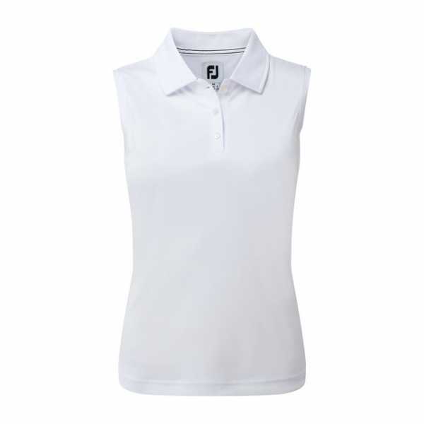 Footjoy Interlock Polo Damen sleeveless weiß