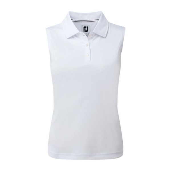 Footjoy Interlock Polo Damen sleeveless weiß
