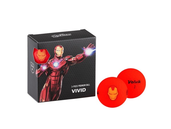 Volvik Vivid Marvel Collection 4 Ball Box - Iron Man