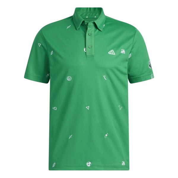 adidas Play Green Monogram Poloshirt Herren