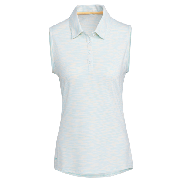 adidas SpaceDye sleeveless Polo Damen weiß