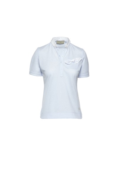 Spoon Pocket Bow Diamanet Polo Damen hellblau