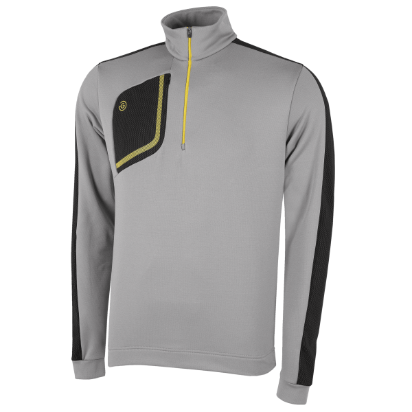 Galvin Green DWIGHT Half-Zip Insula Pullover Herren grau/schwarz/gelb