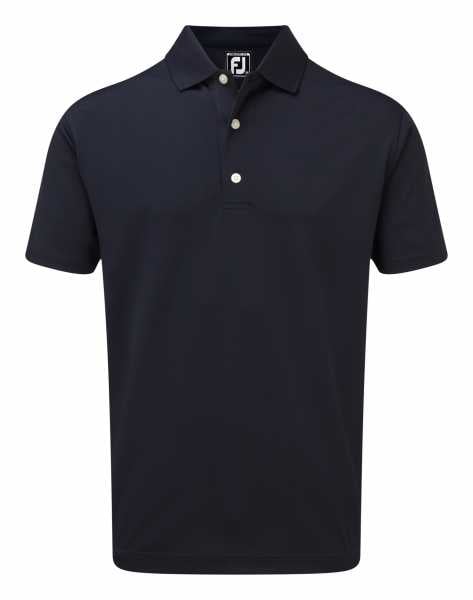Footjoy Stretch Pique Solid Rib Knit Collar Polo Herren navy