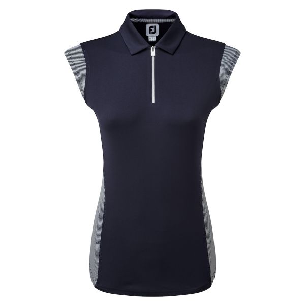 Footjoy Micro Interlock Princess Seam Shirt Polo Damen navy/weiß
