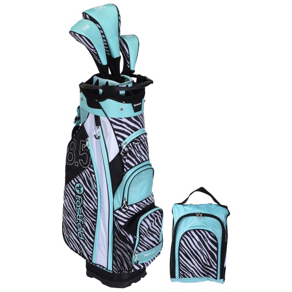 Fastfold Ladies Cartbag schwarz/weiß/grün