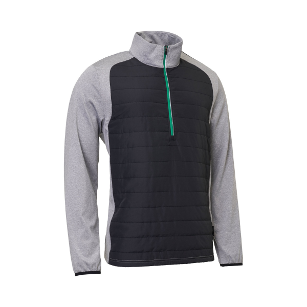 Abacus TROON Hybrid 1/2-Zip Jacke Herren schwarz/grau