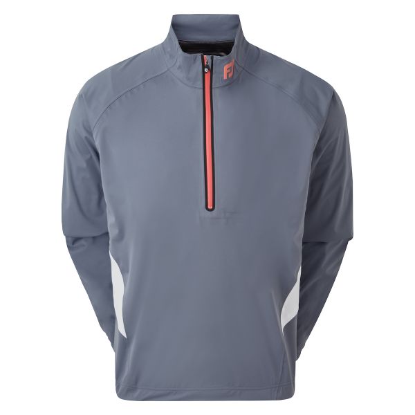 Footjoy Hydroknit 1/2-Zip Regenjacke grau/coral