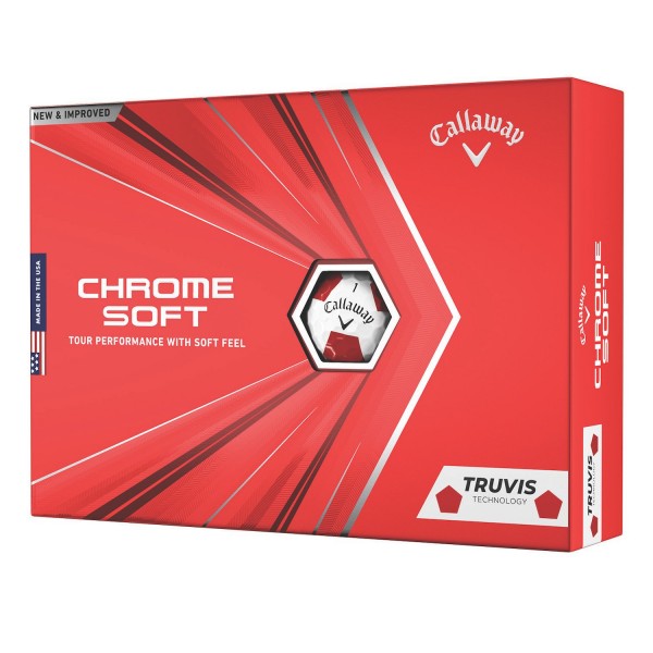 Callaway Chrome Soft Truvis Bälle 2020 12Stk. weiß/rot
