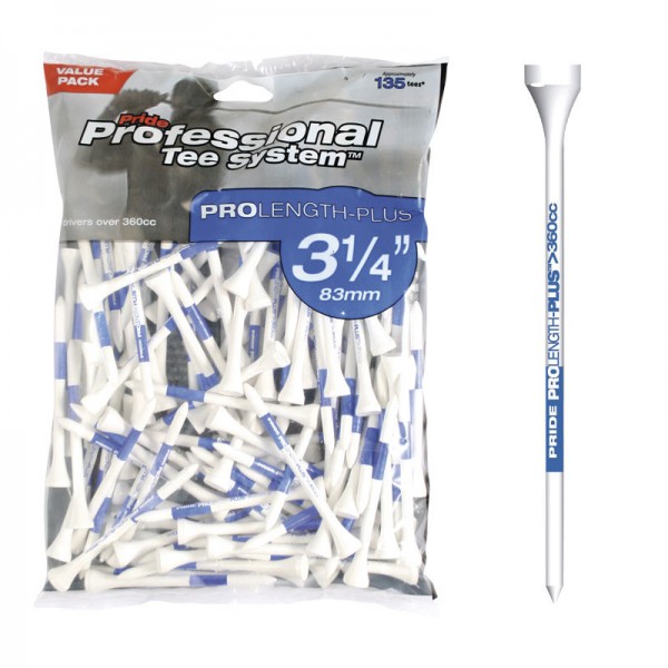 Pride PTS Tees 3 1/4" (8,4 cm) blau-weiß 135stk.