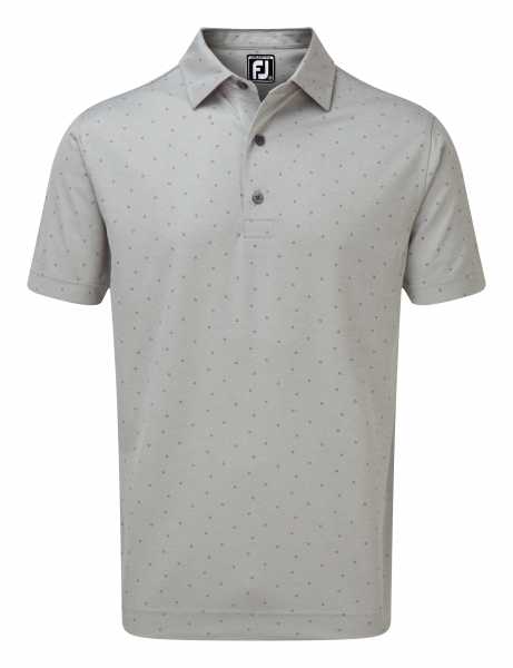 Footjoy Smooth Pique with FJ Print Polo Herren grau