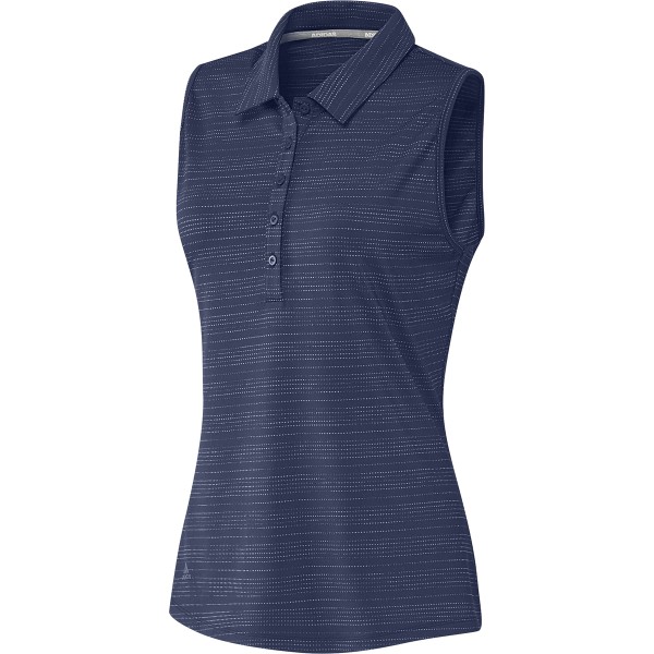adidas Microdot Sleeveless Polo Damen navy