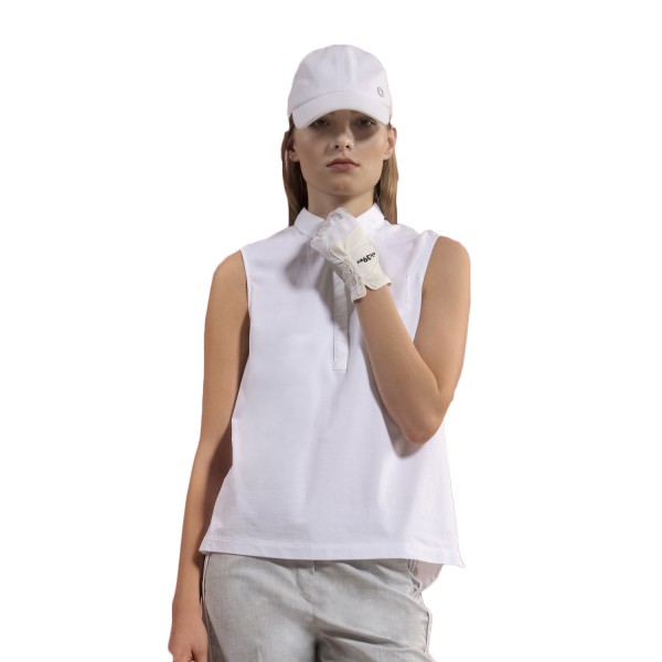 Spoon Collar Top Pique Polo Damen