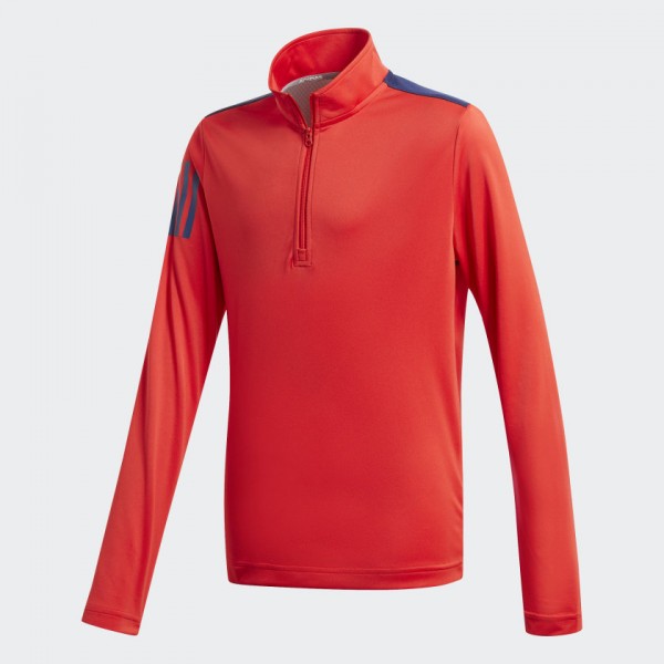 adidas 3stripes Halfzip Layer Jungen rot