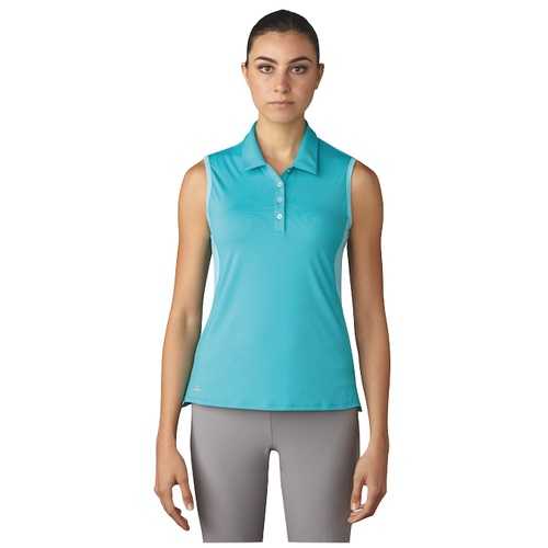 Adidas Essentials 3-Stripes Sleeveless Polo Damen blau