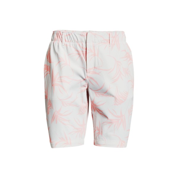 Under Armour Links Golfshorts Damen mit Druck weiß/rosa/grau