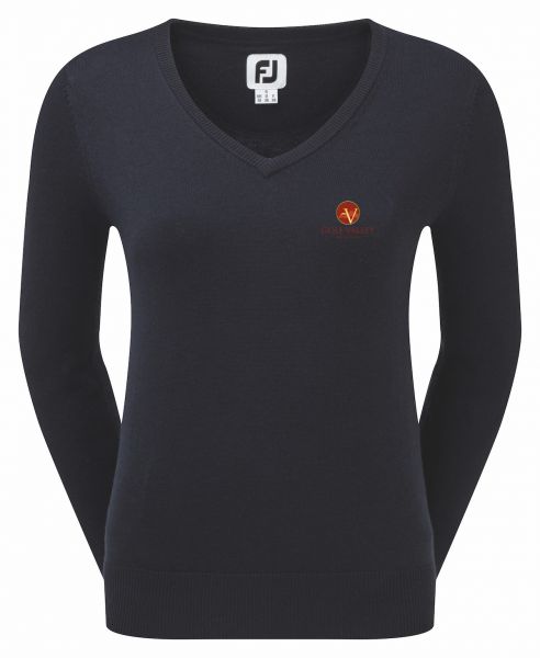 Footjoy Wool blend V-Neck Pullover Damen mit Golf Valley-Logo