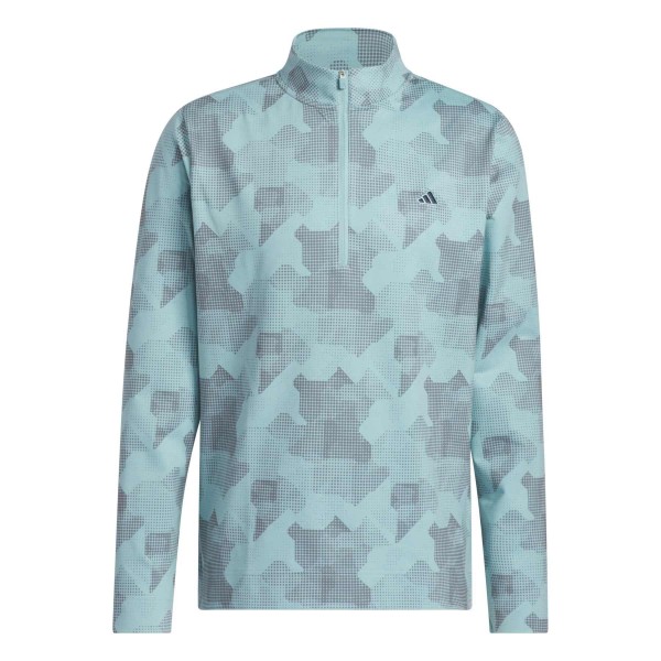 adidas Go-To Print 1/4-Zip Sweatshirt Herren S mintgrün