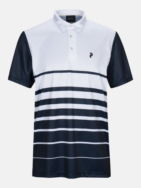 Peak Performance BRANDON Print Polo Herren weiß/blau