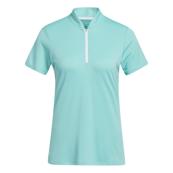 adidas HEAT.READY 1/4Zip Shortsleeve Polo Damen mint