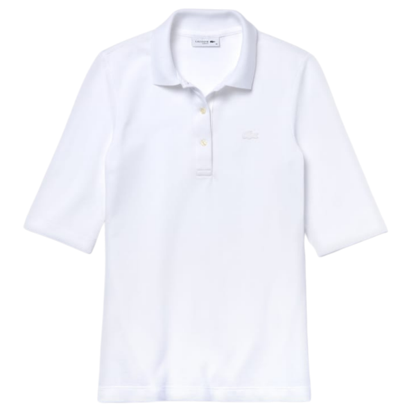 Lacoste Slim Fit Baumwoll Polo Damen weiß
