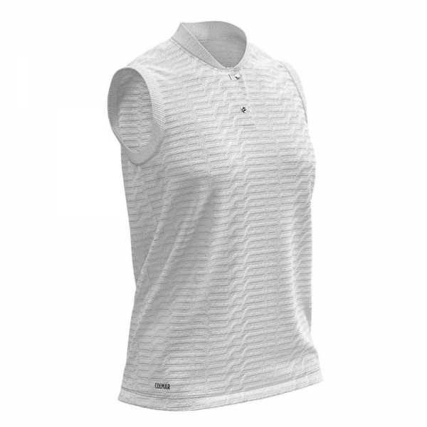 Colmar Solid Color sleeveless Polo Damen weiß