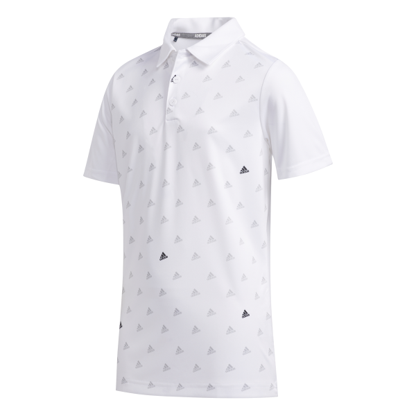 Adidias Printed Polo Jungen weiß