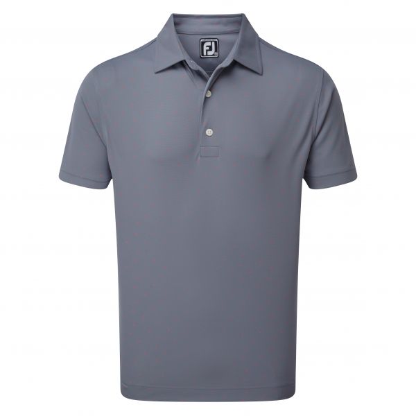 Footjoy Smooth Pique FJ Print Polo Herren grau