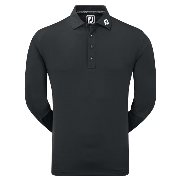 Footjoy Thermolite Long Sleeved Smooth Pique Polo Herren schwarz