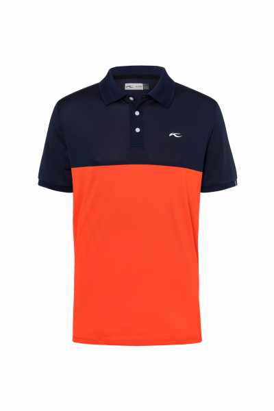 KJUS Luan CB Polo S/S Herren orange/navy