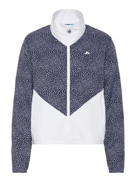 J. Lindeberg Lily-Wind Tech Windjacke Damen navy/weiß gepunktet