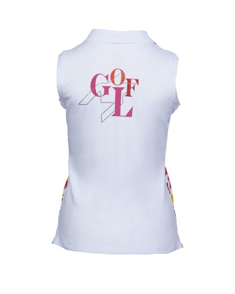 Girls Golf Smile Pink Saffron Polo Damen ärmellos