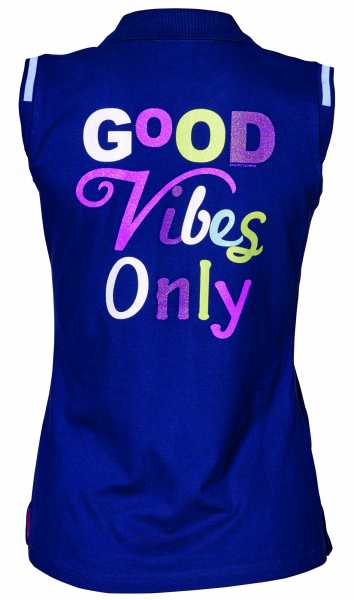 Girls Golf good Vibes Only Sleeveless Polo Damen navy