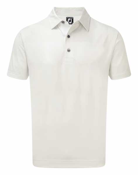 Footjoy Stretch Lisle Engineered Tonal Print Polo Herren weiß