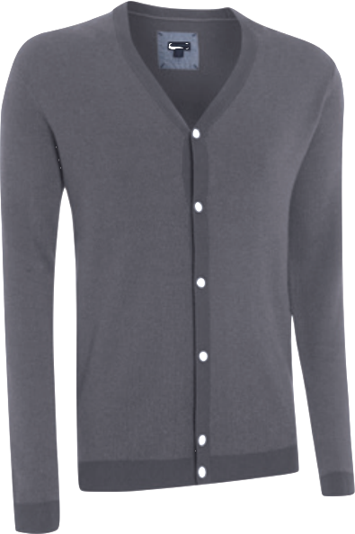 Ashworth Cashmere Blend Oxford Cardigan grau