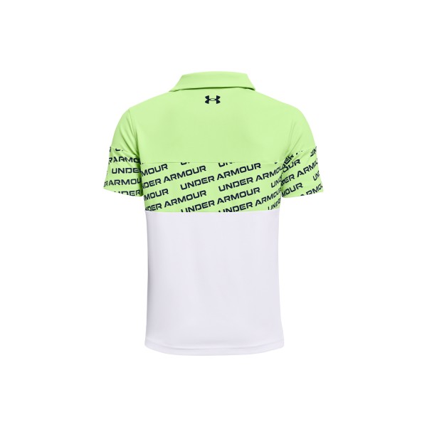 Under Armour Performance Wordmark Polo Jungen grün/weiß